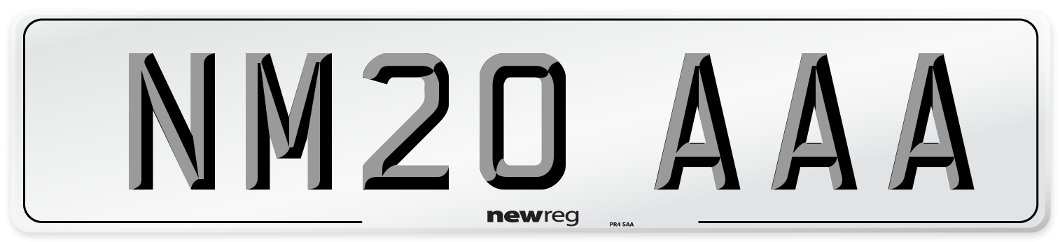 NM20 AAA Number Plate from New Reg